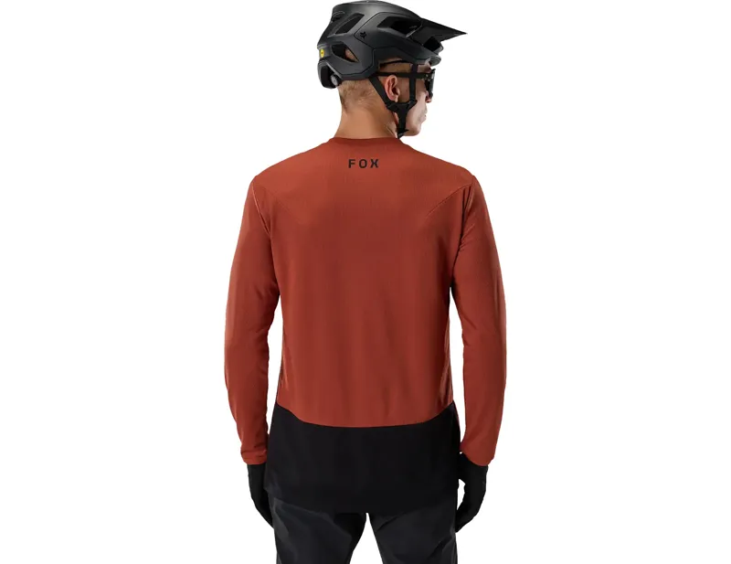 Fox Ranger Fox Head Long Sleeve Jersey in Amber Scarlet-3