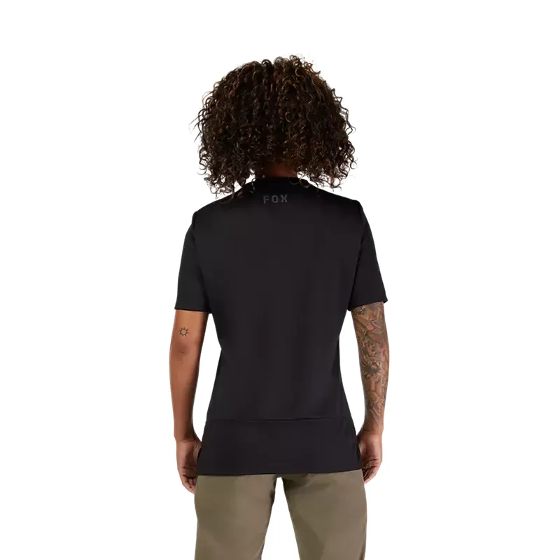 Fox Clothing Womens Ranger Fox Head short sleeve Jersey in black-3