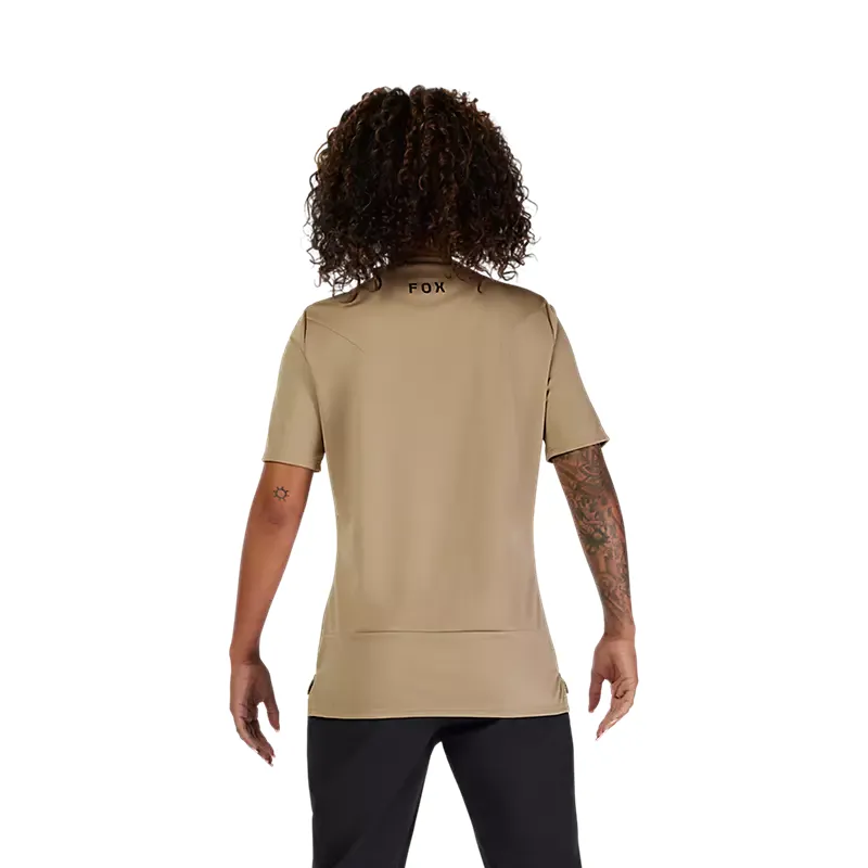 Fox Racing Women's Short Sleeve Ranger Fox Head Jersey in Sand-3