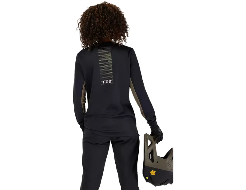 Fox Racing Women's Defend Park Long Sleeve Jersey in Black-3