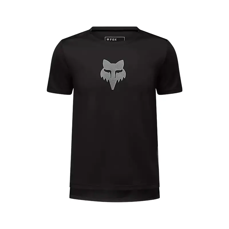 Balfes Bikes Fox Clothing Youth Ranger Fox Head short sleeved Jersey in black | Free postage over £30, £10 off first order, price match & 0% finance.