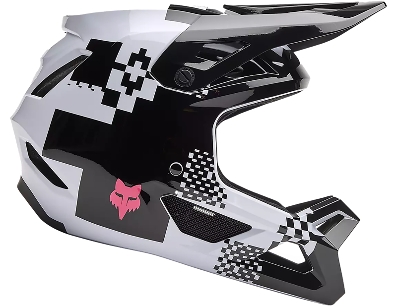 Fox Rampage Digi Image MTB Helmet in Black/White-1