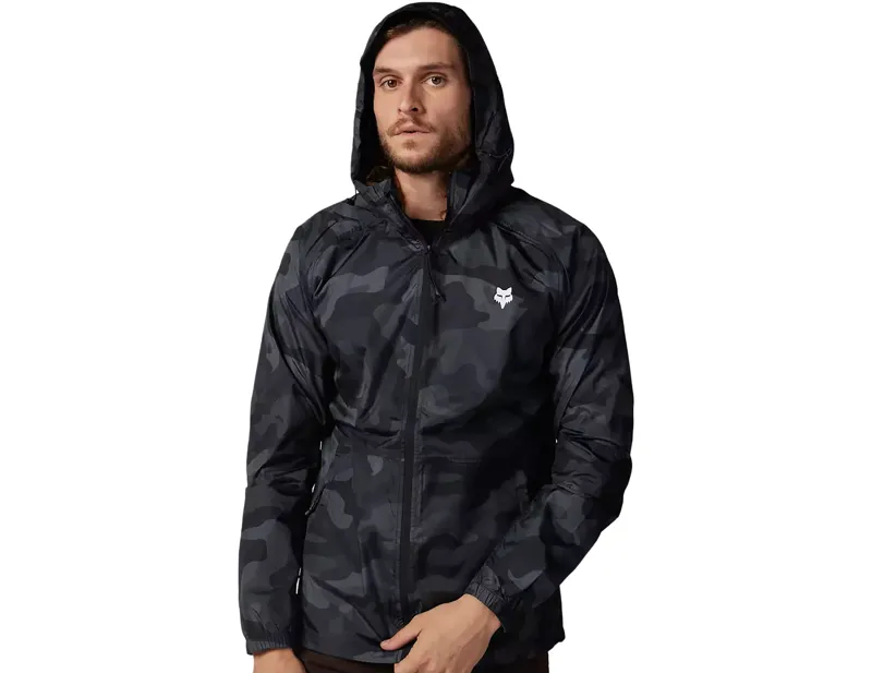Fox Head Windbreaker in Black Camouflage-2