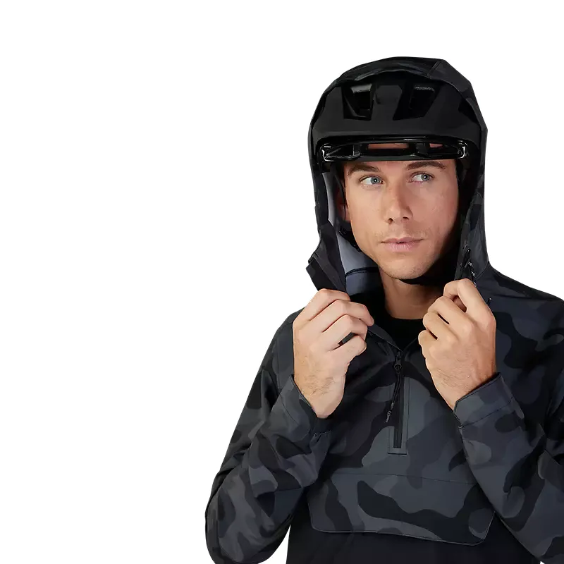 Fox Racing Ranger Wind Pullover Hoodie in Black Camouflage -8