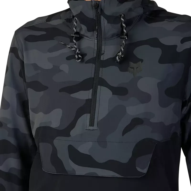Fox Racing Ranger Wind Pullover Hoodie in Black Camouflage -3