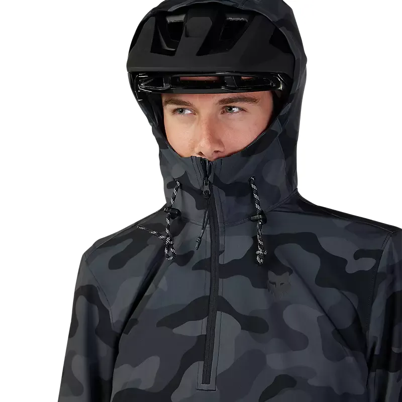 Fox Racing Ranger Wind Pullover Hoodie in Black Camouflage -7