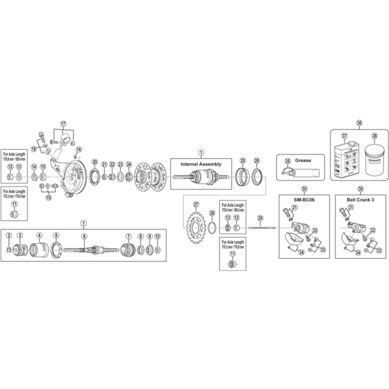 Nexus push rod for SG-3R40 Inter-3 hub-1