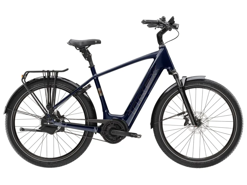 Trek District+ 5 725wh Electric Hybrid Bike 2023 in Blue