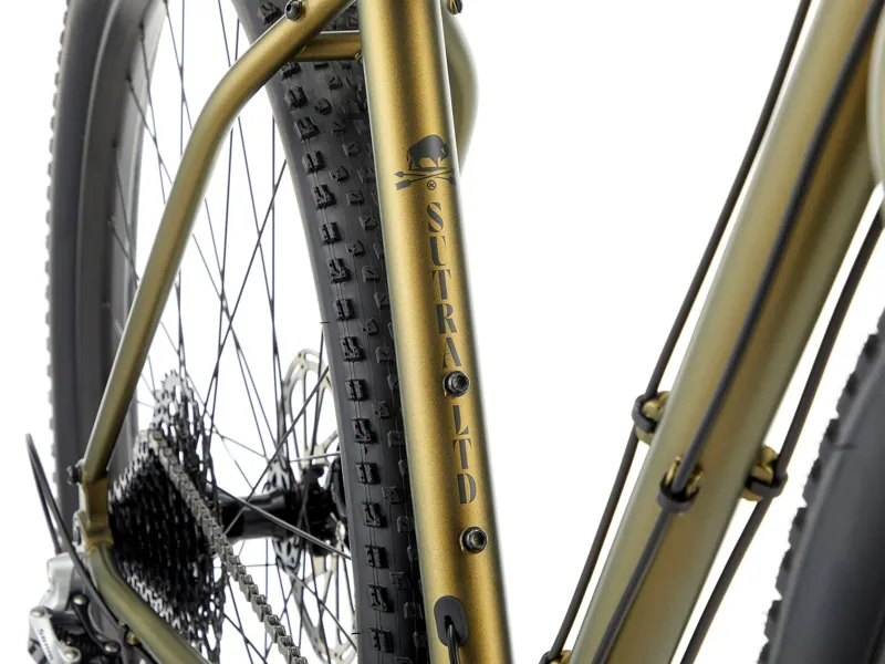 Kona Sutra LTD Gravel Touring Bike 2025 in Matte Turismo Olive with Charcoal Decals-3