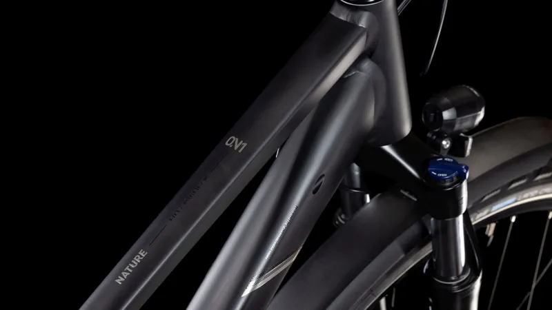 Cube Nature One Allroad Trapeze Hybrid Bike 2025 in Black/Black-1
