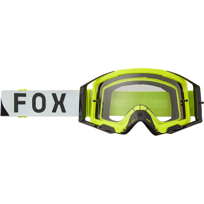 Balfes Bikes Fox Airspace Tine Smoke Lens Goggles in Fluorescent Yellow | Free postage over £30, £10 off first order, price match & 0% finance.