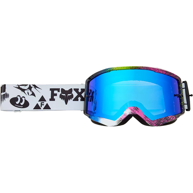 Balfes Bikes Fox Racing Main Image Cosmo Mirrored Lens Goggles in White/Black | Free postage over £30, £10 off first order, price match & 0% finance.