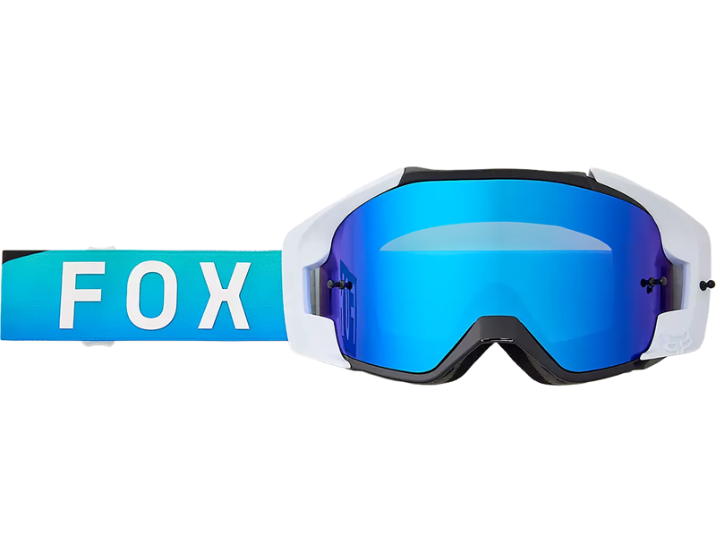 Fox Racing Vue Spire Mirrored Lens Goggles in Aqua Blue