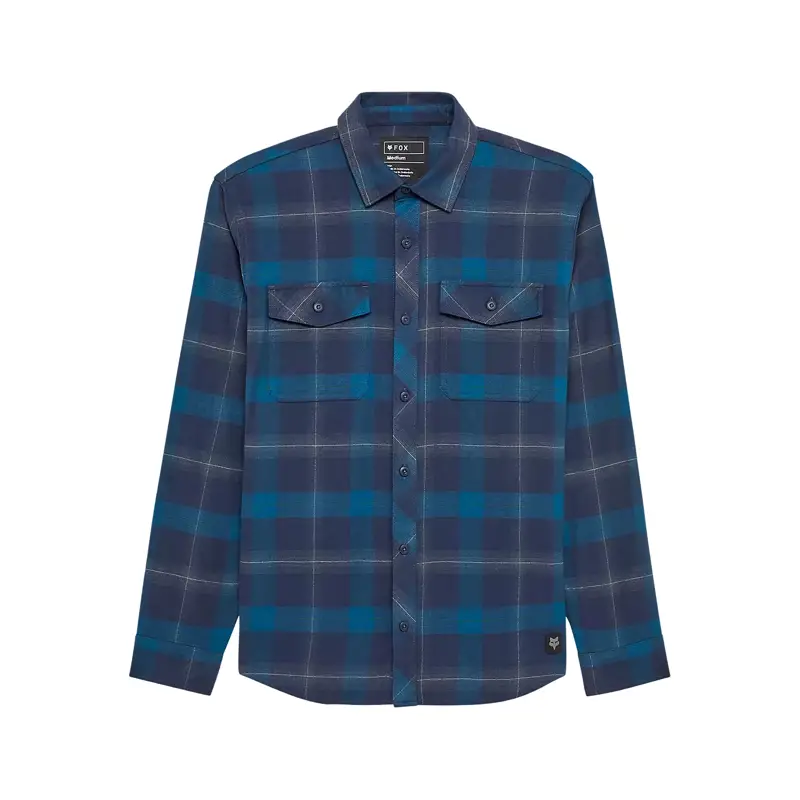 Balfes Bikes Fox Survivalist Core Flannel Long Sleeve Shirt in Midnight Blue | Free postage over £30, £10 off first order, price match & 0% finance.