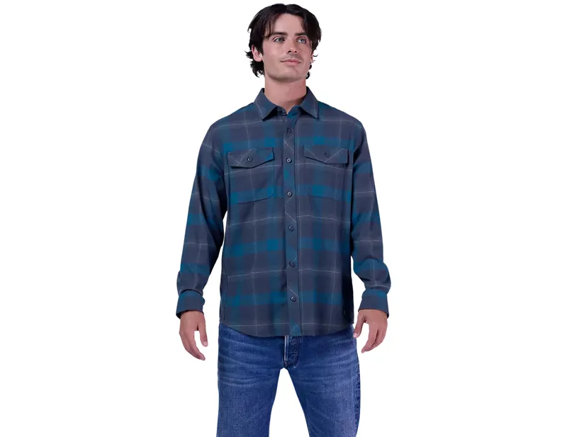 Fox Survivalist Core Flannel Long Sleeve Shirt in Midnight Blue-2