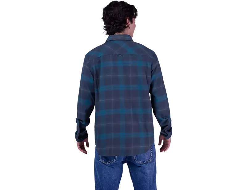 Fox Survivalist Core Flannel Long Sleeve Shirt in Midnight Blue-3