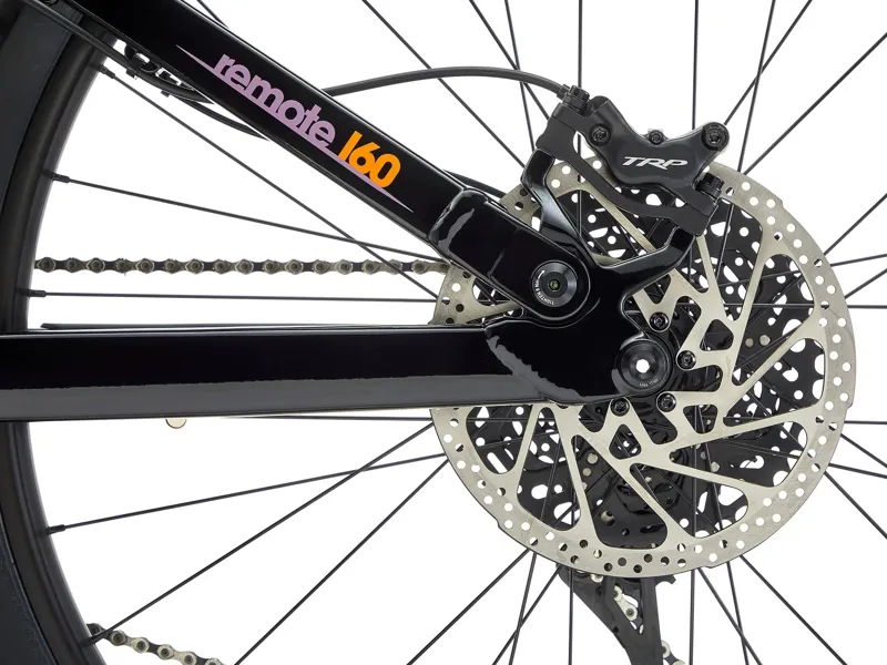 Kona Remote 160 Electric Mountain Bike 2026 in Gloss Black w/ Furnace Fade and Purple Decals-8