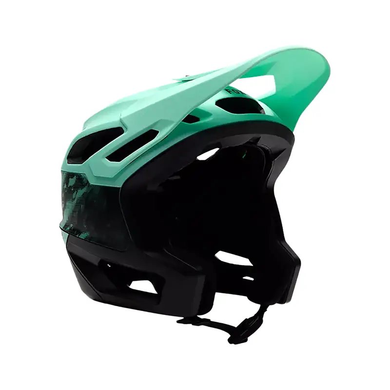 Balfes Bikes Fox clothing Dropframe Pro Kairos CE Helmet in Turquoise | Free postage over £30, £10 off first order, price match & 0% finance.