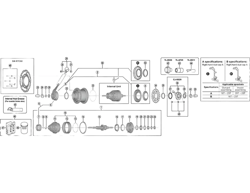 Balfes Bikes Shimano SG-8C31 right hand dust cap A with seal | Free postage over £30, £10 off first order, price match & 0% finance.
