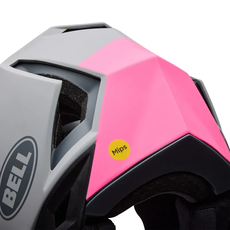 Bell Full-10 MIPS Level Set Full Face Helmet in Grey/Pink-7