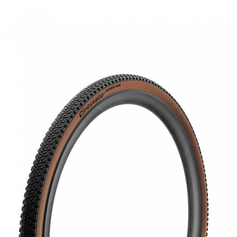 Pair of Pirelli Cinturato Adventure 700x40-50c Tyres in Tan with Silca Ultimate Tubeless Sealant 8oz Bund-4