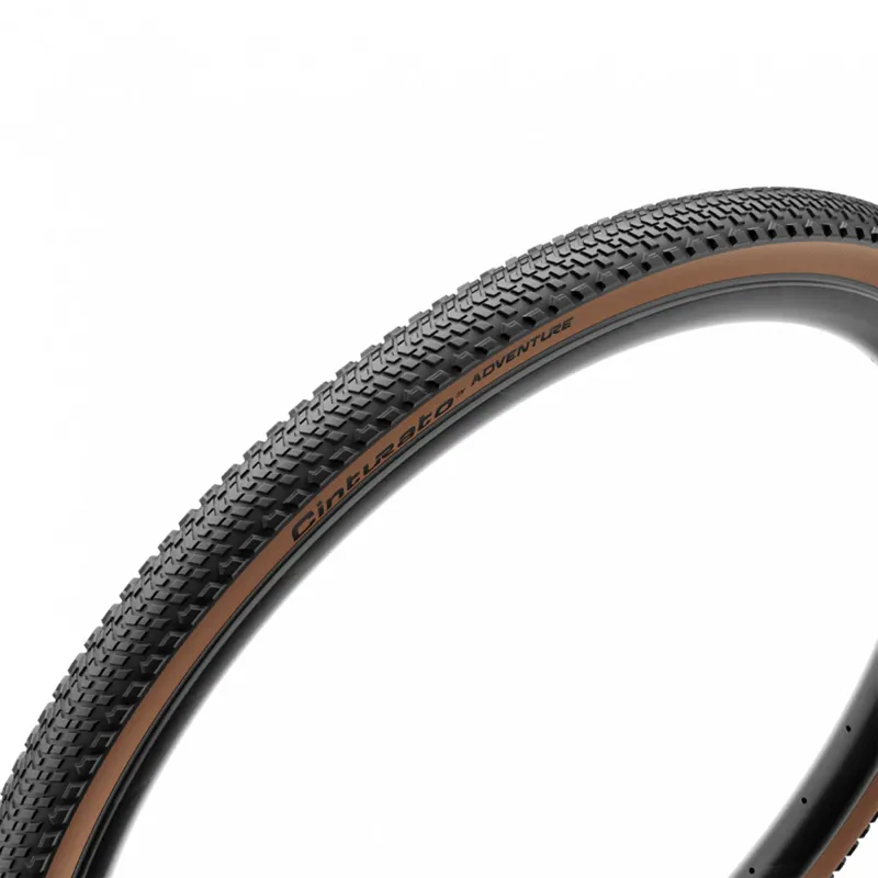 Pair of Pirelli Cinturato Adventure 700x40-50c Tyres in Tan with Silca Ultimate Tubeless Sealant 8oz Bund-5