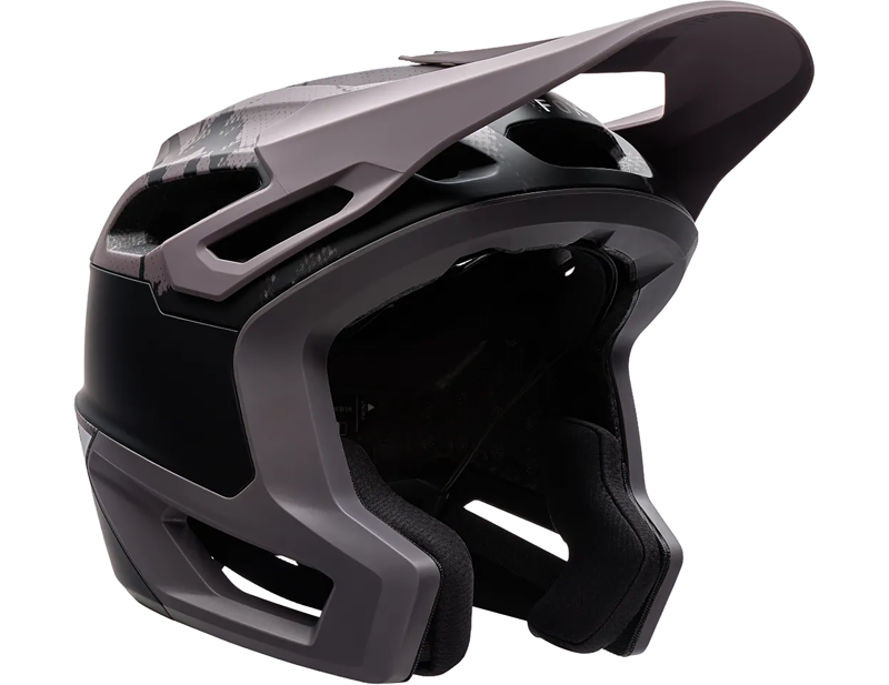 Fox Racing Dropframe Pro Flow MIPS Helmet in Purple Dusk