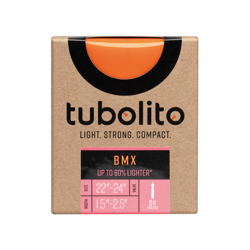 Tubolito Tubo BMX Presta Inner Tube in Orange 22/24 x 1.5-2.5-1
