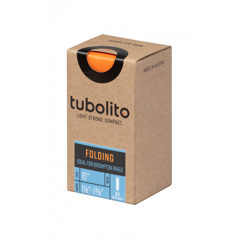 Tubolito Tubo Folding Bike Inner Tube in Orange 16 x 1 1/8-1 3/8-1