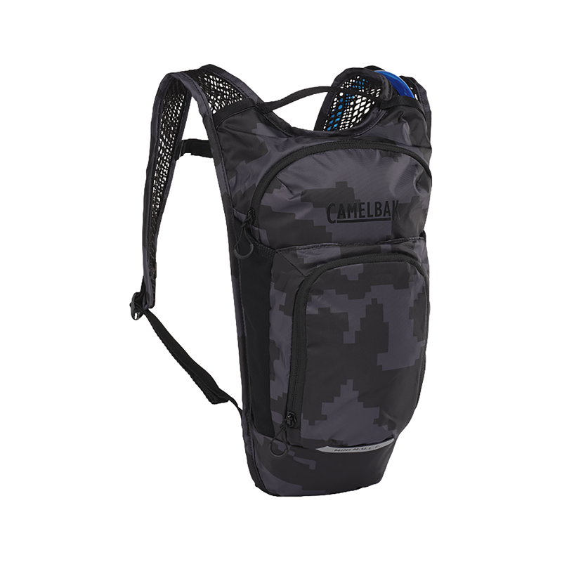 Balfes Bikes Camelbak Kids' Mini M.U.L.E. 5L Hydration Pack with Crux 1.5L Reservoir in Black Camo | Free postage over £30, £10 off first order, price match & 0% finance.
