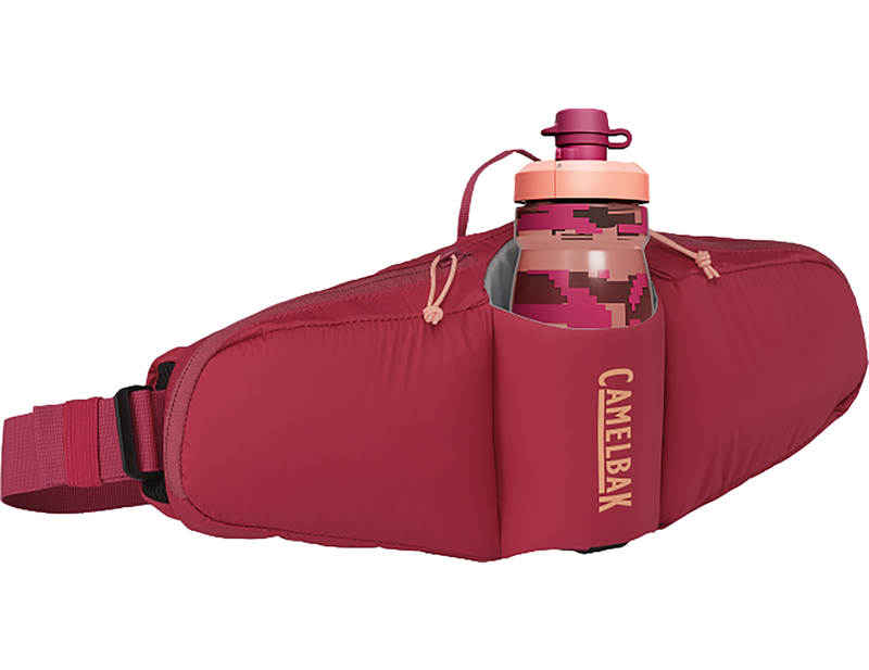 Camelbak Podium Flow 2 Waist Pack with 21oz Podium Dirt Series Bottle in Berry