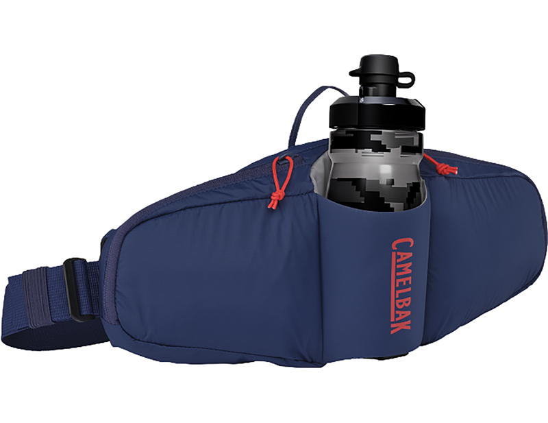 Camelbak Podium Flow 2 Waist Pack with 21oz Podium Dirt Series Bottle in Deep Sea