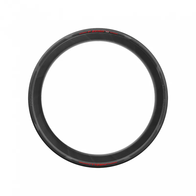 Pirelli P Zero Race TT 700x26-28c Tyre in Black/Red-3