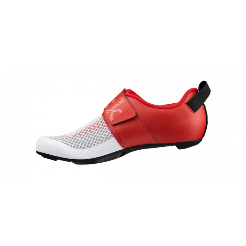 Fizik Transiro Hydra Triathlon Shoes in White/Red-1