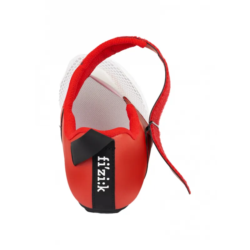 Fizik Transiro Hydra Triathlon Shoes in White/Red-2
