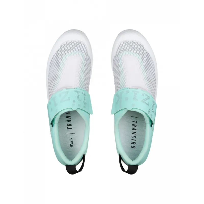 Fizik Transiro Hydra Triathlon Shoes in White/Aquamarine-3