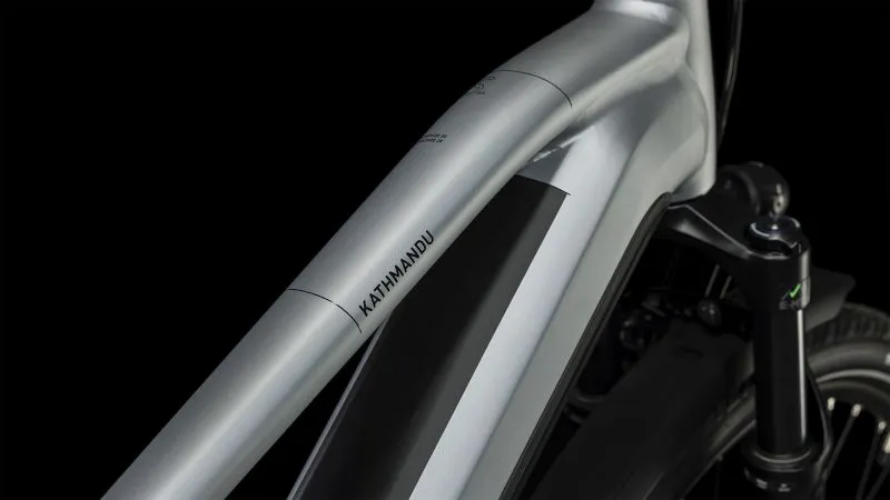 Cube Kathmandu Hybrid SLX 750 Electric Hybrid Bike 2025 in Polar Silver-1