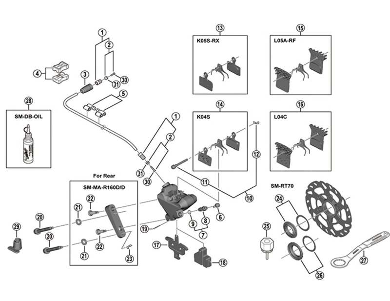 Balfes Bikes Shimano BR-RS505 bleeding spacer | Free postage over £30, £10 off first order, price match & 0% finance.