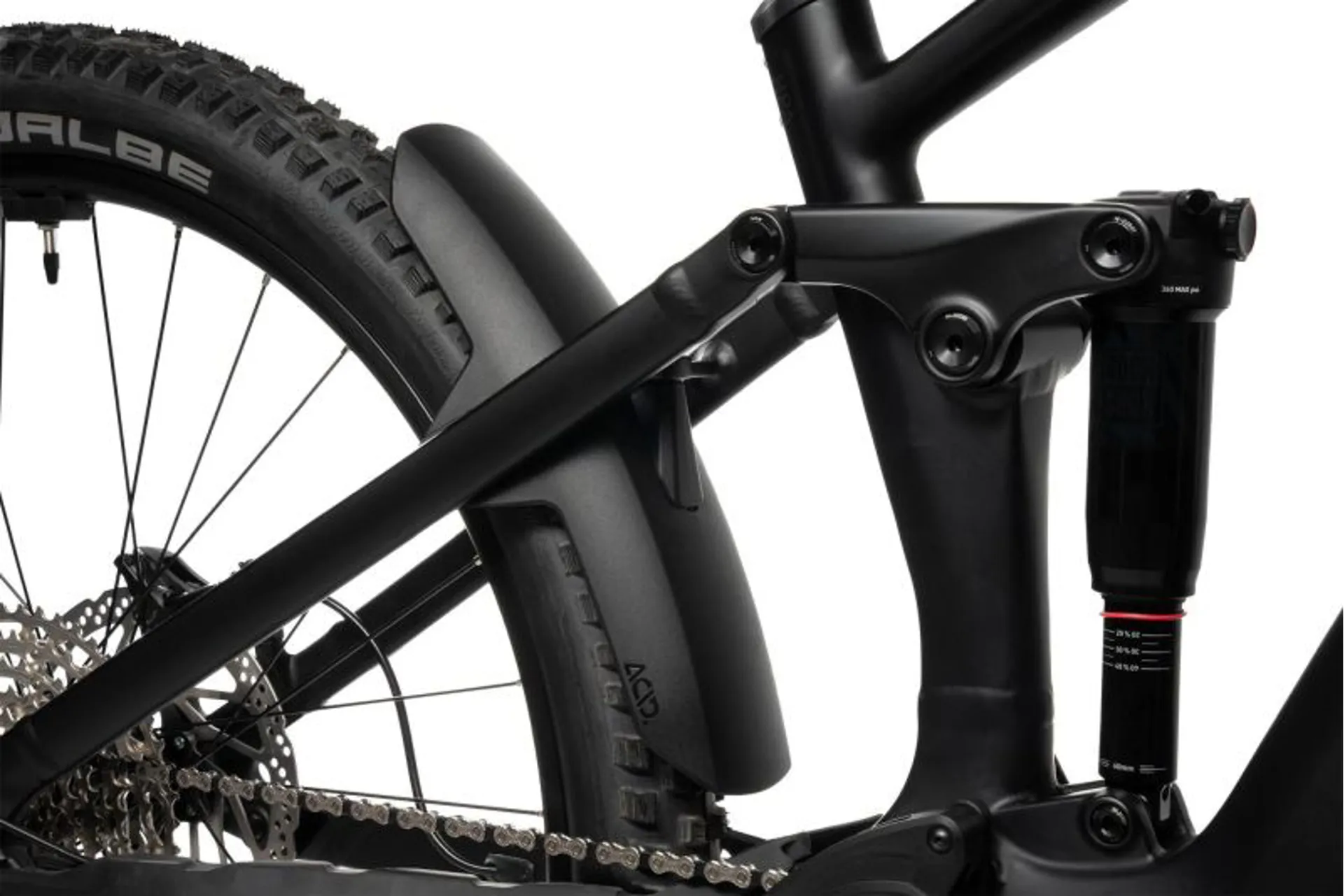 Acid rear Mud Shield Sic 2.0 Mudguard in Black