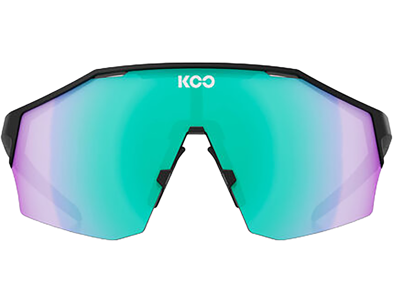 Koo Alibi Sunglasses in Black Matt/Photochromic Green Mirror-1