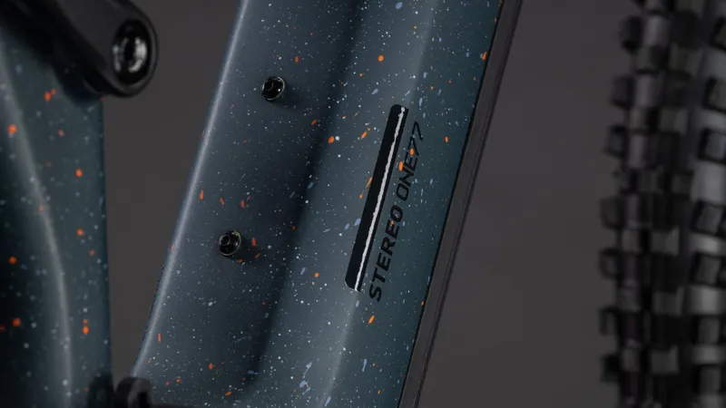 Cube Stereo Hybrid one77 HPC SLT 800 Full Suspension Electric Mountain Bike 2026 in Galaxy/Orange-3