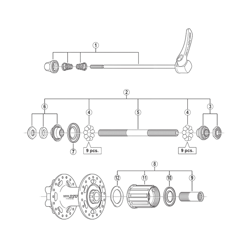 Balfes Bikes Shimano FH-M529 left hand lock nut unit | Free postage over £30, £10 off first order, price match & 0% finance.
