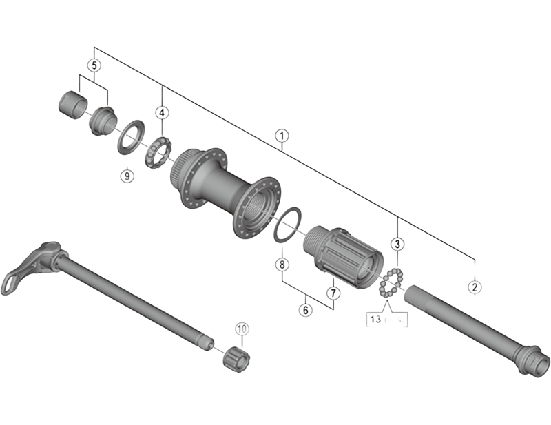 Balfes Bikes Shimano FH-M788 left hand lock nut and cone - M15 with dust cover | Free postage over £30, £10 off first order, price match & 0% finance.