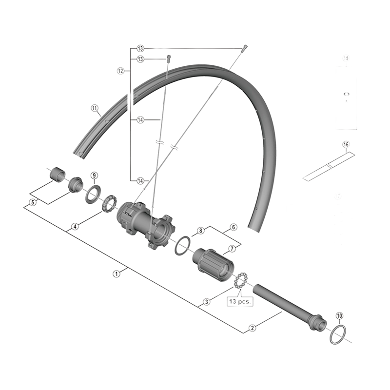Balfes Bikes Shimano FH-M678 left hand lock nut and cone with dust cover - M15 | Free postage over £30, £10 off first order, price match & 0% finance.