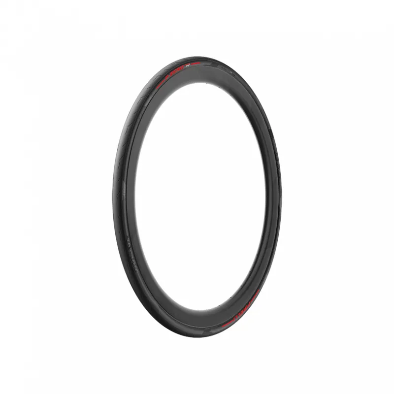 Pirelli P Zero Race TT 700x26-28c Tyre in Black/Red-2