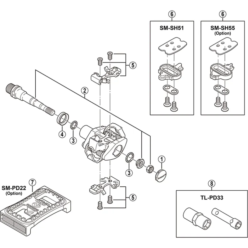 Shimano PD-M324 pedal axle seal-1