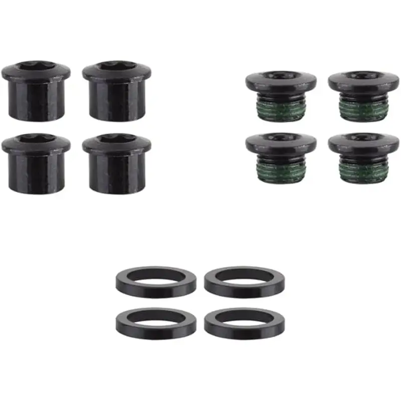 Balfes Bikes Truvativ Spare - Crank Chainring Bolt Kit 4-Arm Single With Aluminium Guard Steel Black: | Free postage over £30, £10 off first order, price match & 0% finance.