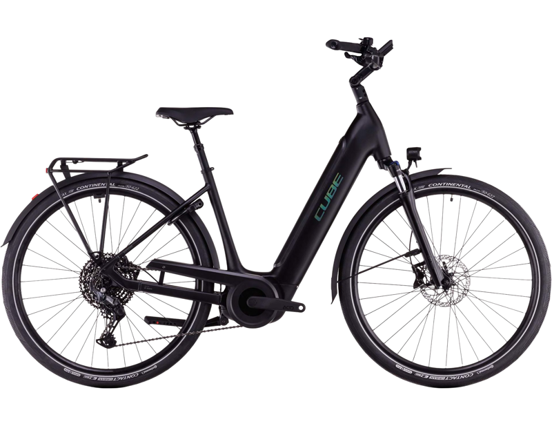 Balfes Bikes Cube Supreme Hybrid Pro 625 Easy Entry Electric Hybrid Bike 2026 in Black/Spectral | Free postage over £30, £10 off first order, price match & 0% finance.