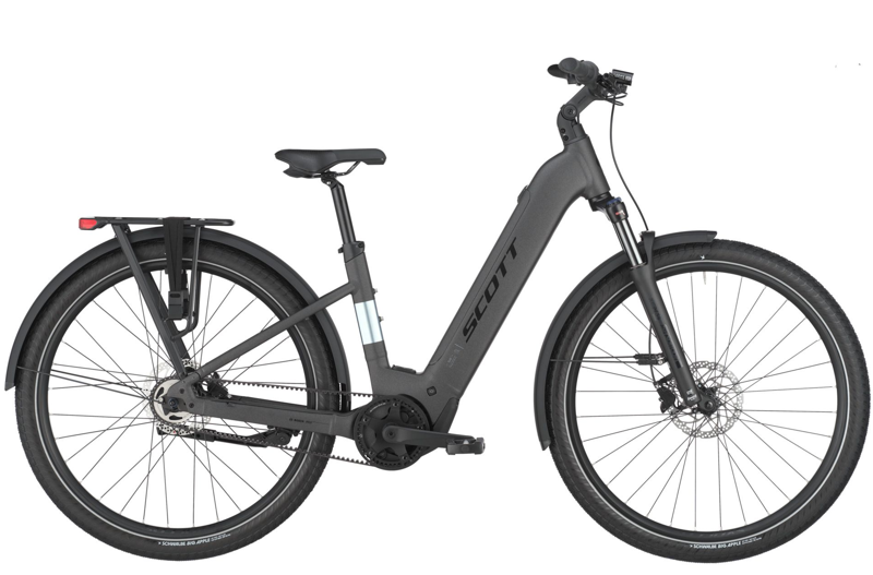 Scott Sub 20 Belt Wave Electric Hybrid Bike 2025 In Midnight Grey