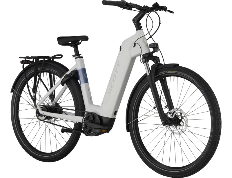 Scott Sub 40 Belt Wave Electric City Bike 2025 in Bianco White-1